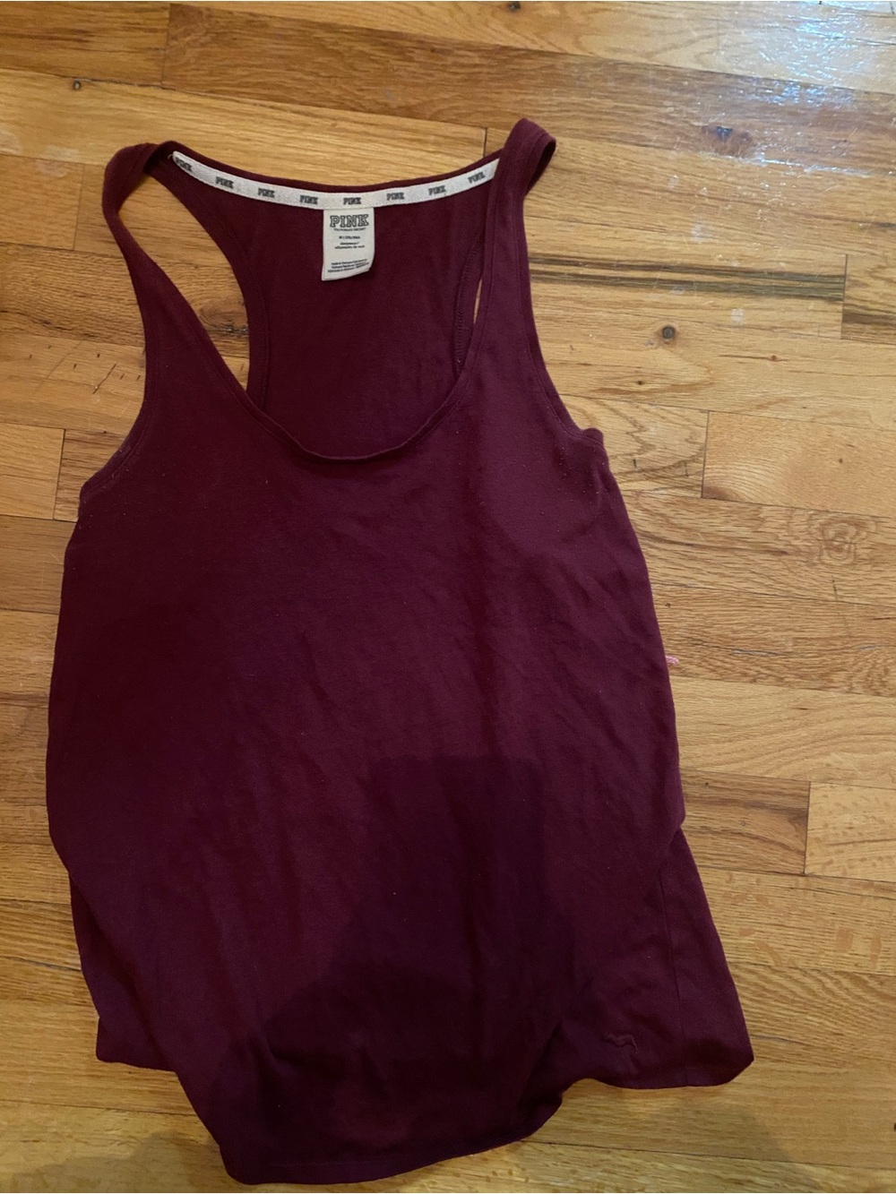 Victoria's Secret PINK Burgundy Racerback Tank
